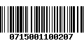 Código de Barras 0715001100207