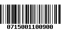 Código de Barras 0715001100900