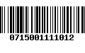 Código de Barras 0715001111012