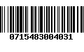 Código de Barras 0715483004031