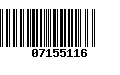 Código de Barras 07155116