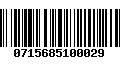 Código de Barras 0715685100029