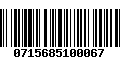 Código de Barras 0715685100067