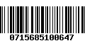 Código de Barras 0715685100647