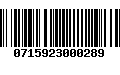 Código de Barras 0715923000289