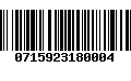 Código de Barras 0715923180004