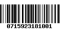 Código de Barras 0715923181001