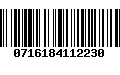 Código de Barras 0716184112230