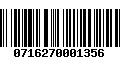 Código de Barras 0716270001356