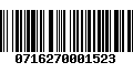 Código de Barras 0716270001523