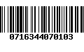 Código de Barras 0716344070103
