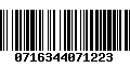 Código de Barras 0716344071223