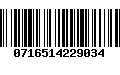 Código de Barras 0716514229034