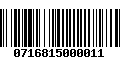 Código de Barras 0716815000011