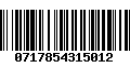 Código de Barras 0717854315012