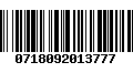 Código de Barras 0718092013777