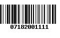 Código de Barras 07182001111