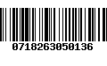 Código de Barras 0718263050136
