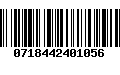 Código de Barras 0718442401056