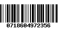 Código de Barras 0718604972356