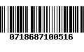 Código de Barras 0718687100516
