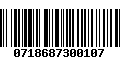 Código de Barras 0718687300107