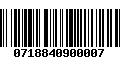 Código de Barras 0718840900007