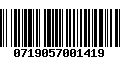 Código de Barras 0719057001419