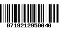 Código de Barras 0719212950040