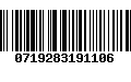 Código de Barras 0719283191106