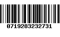 Código de Barras 0719283232731