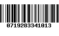 Código de Barras 0719283341013