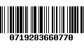 Código de Barras 0719283660770
