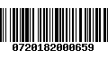 Código de Barras 0720182000659