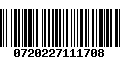 Código de Barras 0720227111708
