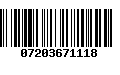 Código de Barras 07203671118