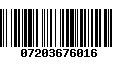 Código de Barras 07203676016