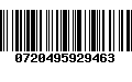 Código de Barras 0720495929463