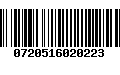 Código de Barras 0720516020223