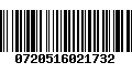 Código de Barras 0720516021732