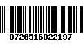 Código de Barras 0720516022197