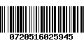 Código de Barras 0720516025945
