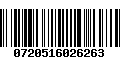 Código de Barras 0720516026263