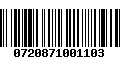 Código de Barras 0720871001103