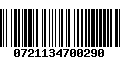 Código de Barras 0721134700290