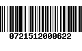 Código de Barras 0721512000622