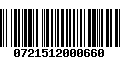 Código de Barras 0721512000660