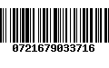 Código de Barras 0721679033716