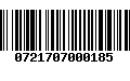 Código de Barras 0721707000185