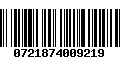 Código de Barras 0721874009219